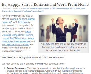 EzyLearn Blog Start a home based business