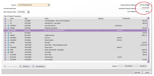 MYOB Training Courses - Bank-reconciliation-using-MYOB-Accountright Plus-online